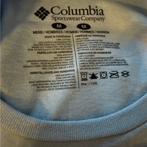 Columbia Men's Sky Blue Long Sleeve Tee - Picture 6 of 6